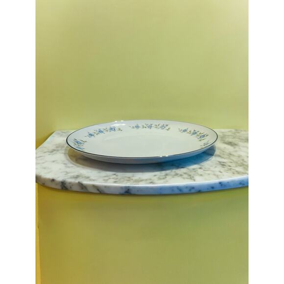 Lennold Rhapsody 12 in Round Platter Chop Plate Vintage Blue Flowers Fine China - Picture 4 of 7